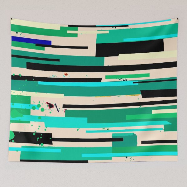 Item preview, Modern Minimalist Abstract Digital Painting - Horizontal Random Stripes designed and sold by MyArt23.