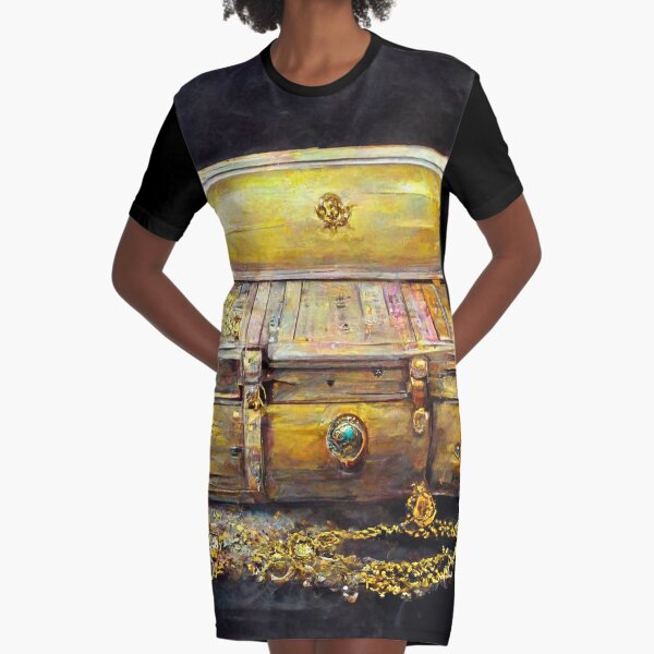 Treasure Chest Graphic T-Shirt Dress