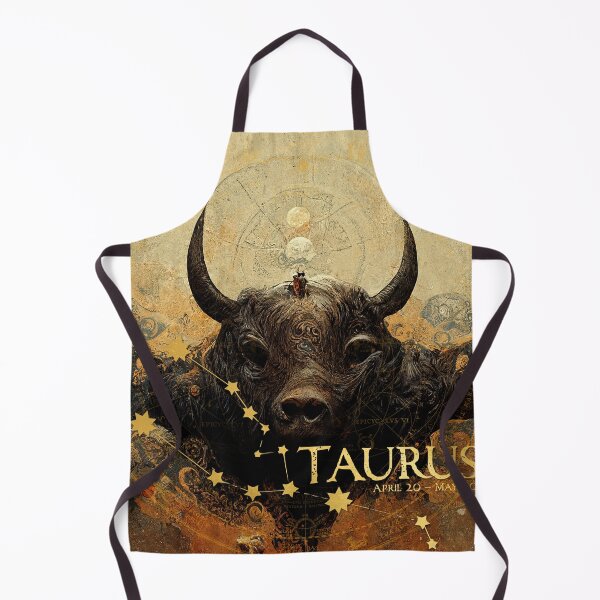 Star sign Taurus Apron