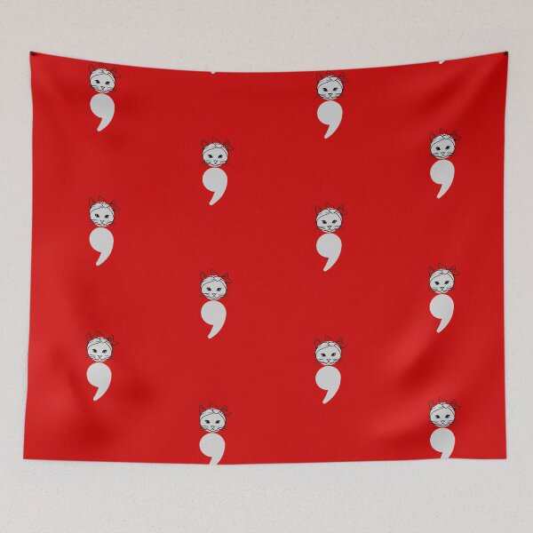 Item preview, Semicolon Cat # designed and sold by FLOWER--ART.
