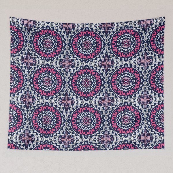 Item preview, Soutwestern Sun Mandala, Fuchsia, Navy designed and sold by Marymarice.
