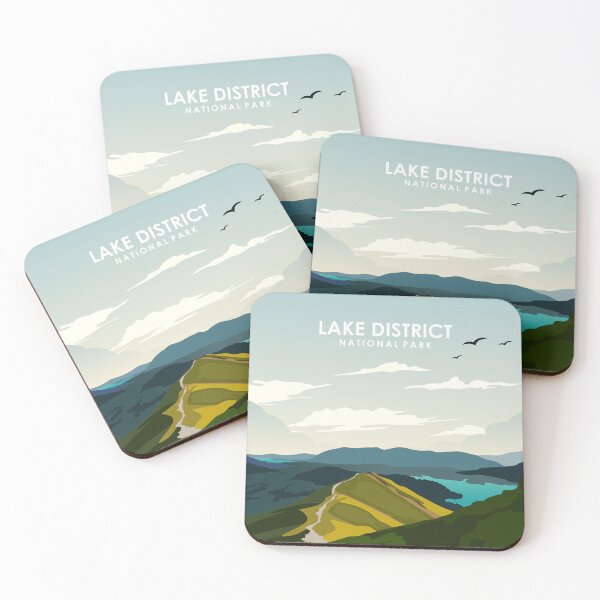 Item preview, Lake District National Park Vintage Minimal Trave Poster designed and sold by Stadify.