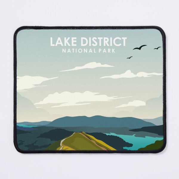 Item preview, Lake District National Park Vintage Minimal Trave Poster designed and sold by Stadify.