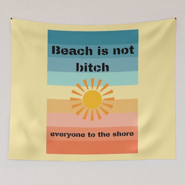 Item preview, Beach is not bitch colorful illustration. designed and sold by sarantis.