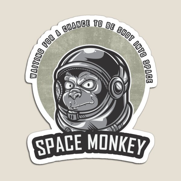 Aperçu de l'œuvre Space Monkey - En attente d'une chance d'être tiré dans l'espace créée et vendue par Delta12Designs.