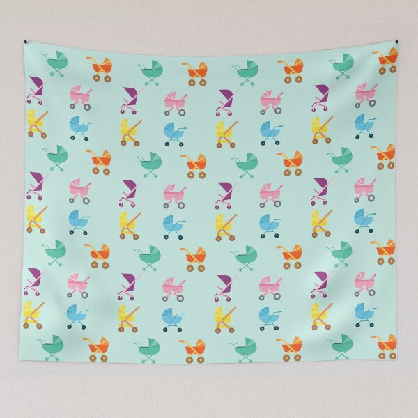 Item preview,  Colorful stroller pattern designed and sold by LaBelleMaison.