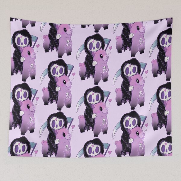 Item preview, Death rides in on a pink lama designed and sold by Jess.a.creates.
