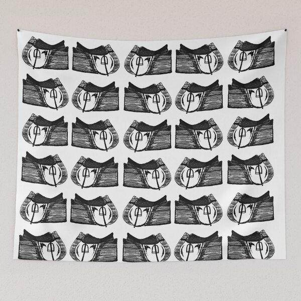 Item preview, English Saddle Print in Coal designed and sold by London-Fields.