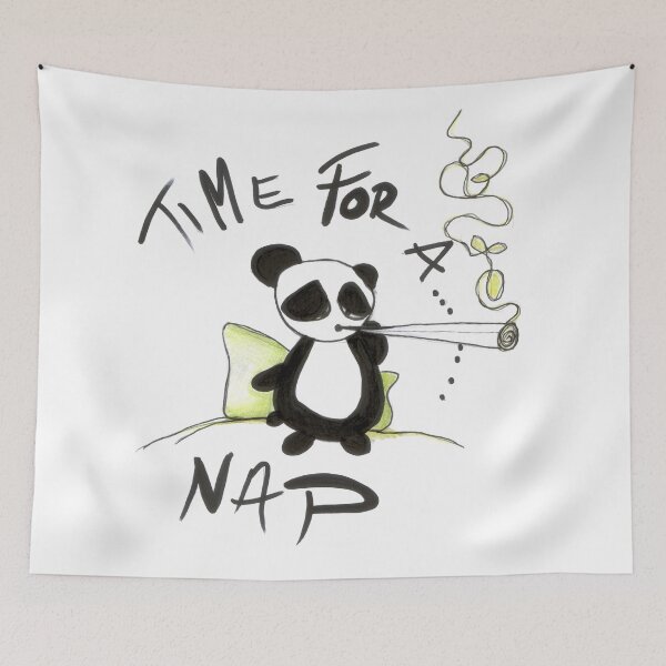 Item preview, Panda Naptime Smoking Ganja Weed Marijuana designed and sold by HighArtDesigns.