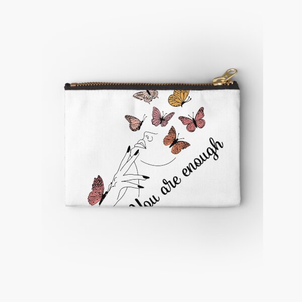 Item preview, MODERN AND ELEGENT  WITH BUTTERFLIES QUOTE " YOU ARE ENOUGH " MENTAL HEALTH AWARENESS ESSENTIAL TSHIRT designed and sold by GhostAmine.