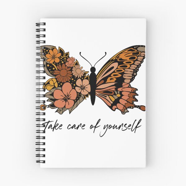 Item preview, VINTAGE AND BUTTERFLIY FLORAL QUOTE " TAKE CARE OF YOURSELF  " MENTAL HEALTH AWARENESS ESSENTIAL TSHIRT GIFT FOR WIFE GIFT FOR GIRLFRIEND GIFT FOR MOTHER GIFT FOR SISTER  designed and sold by GhostAmine.