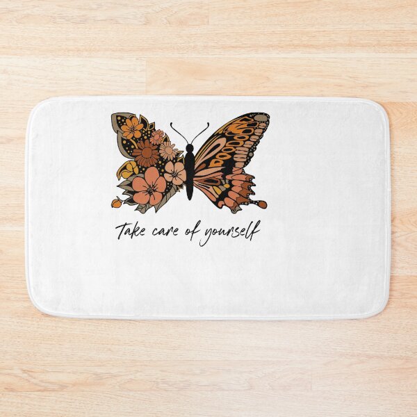 Item preview, VINTAGE AND BUTTERFLIY FLORAL QUOTE " TAKE CARE OF YOURSELF  " MENTAL HEALTH AWARENESS ESSENTIAL TSHIRT GIFT FOR WIFE GIFT FOR GIRLFRIEND GIFT FOR MOTHER GIFT FOR SISTER  designed and sold by GhostAmine.