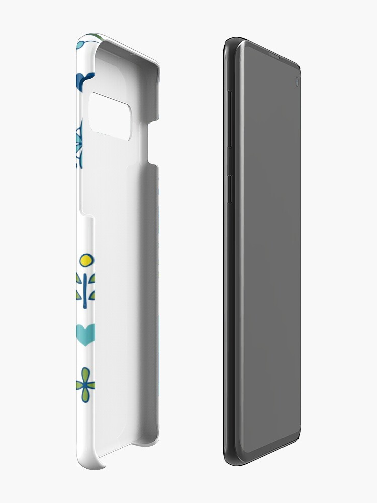 Alternate view of Scandi Folk Birds - blue & white - Scandinavian folk art pattern by Cecca Designs Case & Skin for Samsung Galaxy