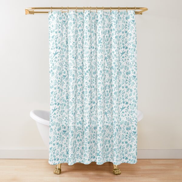 little birds and flowers Shower Curtain