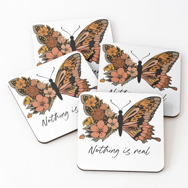 Item preview,  VINTAGE AND BUTTERFLIY FLORAL QUOTE " NOTHING IS REAL " MENTAL HEALTH AWARENESS ESSENTIAL TSHIRT GIFT FOR WIFE GIFT FOR GIRLFRIEND GIFT FOR MOTHER GIFT FOR SISTER  designed and sold by GhostAmine.