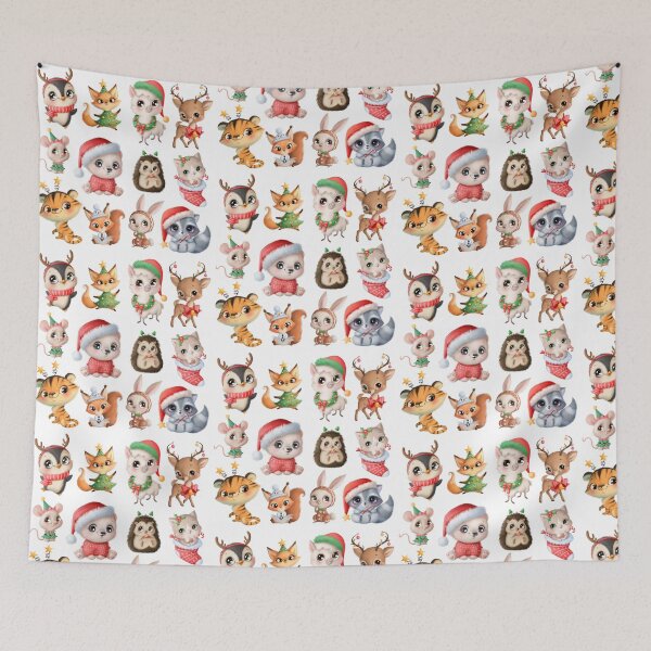Item preview, Christmas Animal Friends AOP designed and sold by VirtualFaries.