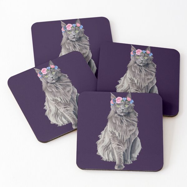 Item preview, Green Eyed Cat Portrait designed and sold by DrawBotanical.