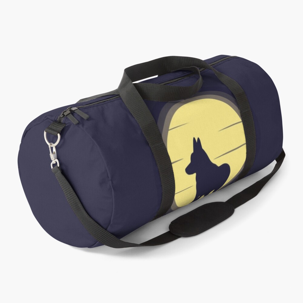 Corgi moon silhouette Duffle Bag