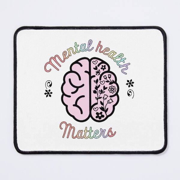 Item preview, VINTAGE AND COLORFUL FLORAL AND BRAIN QUOTE "MENTAL HEALTH MATTERS" MENTAL HEALTH AWARENESS ESSENTIAL TSHIRT designed and sold by GhostAmine.