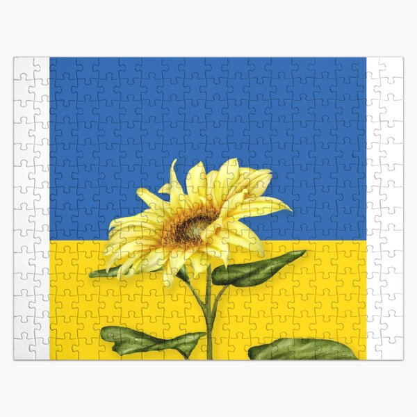 Artikel-Vorschau von Sonnenblume auf der ukrainischen Flagge, designt und verkauft von damithez.