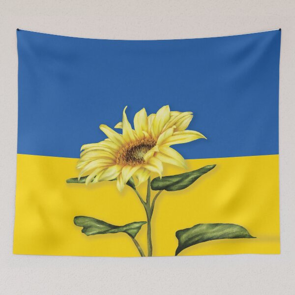 Item preview, Sunflower On The Ukrainian Flag designed and sold by damithez.