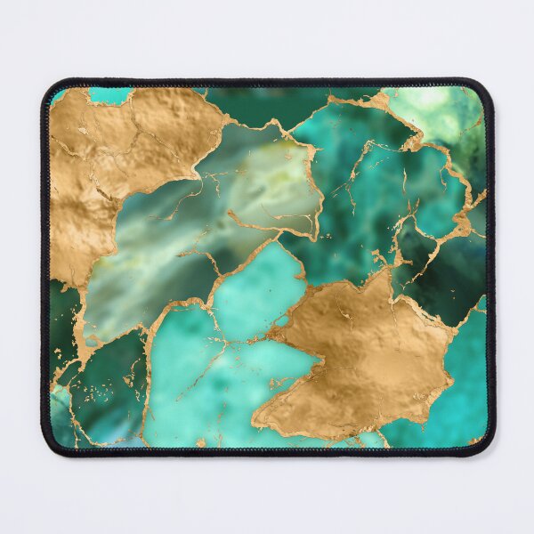 Item preview, Emerald Green and Gold abstract designed and sold by k9printart.
