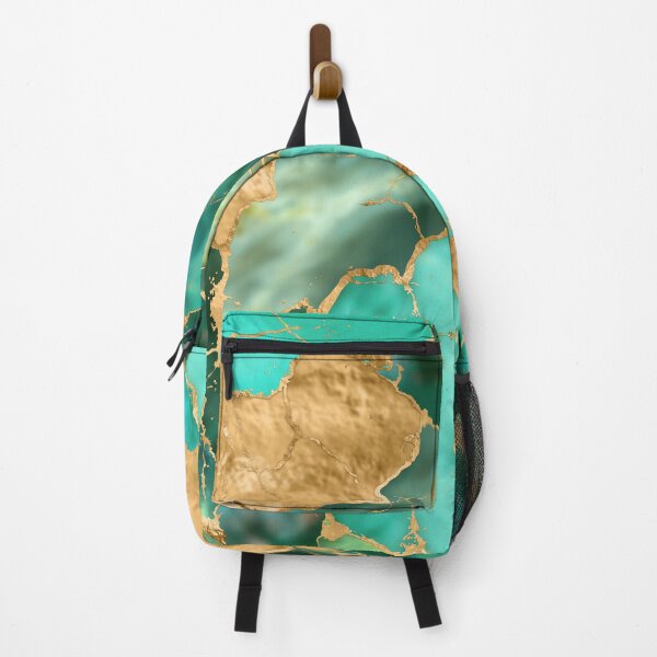 Item preview, Emerald Green and Gold abstract designed and sold by k9printart.
