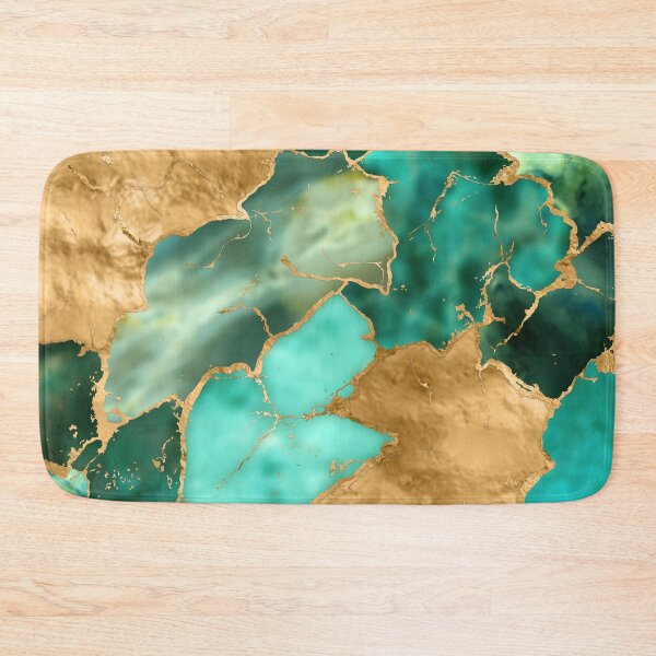 Item preview, Emerald Green and Gold abstract designed and sold by k9printart.