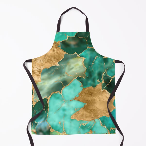 Item preview, Emerald Green and Gold abstract designed and sold by k9printart.
