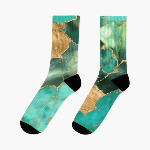 Item preview, Emerald Green and Gold abstract designed and sold by k9printart.