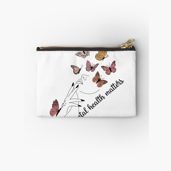 Item preview,  MODERN AND CLASSY DESIGN   WITH BUTTERFLIES QUOTE " MENTAL HEALTH MATTERS" MENTAL HEALTH AWARENESS ESSENTIAL TSHIRT GIFT FOR GIRLFRIEND GIFT FOR MOTHER GIFT FOR SISTER   designed and sold by GhostAmine.