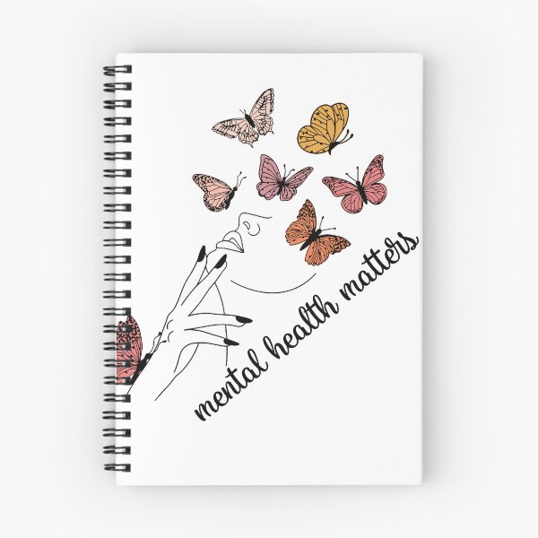 Item preview,  MODERN AND CLASSY DESIGN   WITH BUTTERFLIES QUOTE " MENTAL HEALTH MATTERS" MENTAL HEALTH AWARENESS ESSENTIAL TSHIRT GIFT FOR GIRLFRIEND GIFT FOR MOTHER GIFT FOR SISTER   designed and sold by GhostAmine.