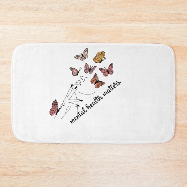 Item preview,  MODERN AND CLASSY DESIGN   WITH BUTTERFLIES QUOTE " MENTAL HEALTH MATTERS" MENTAL HEALTH AWARENESS ESSENTIAL TSHIRT GIFT FOR GIRLFRIEND GIFT FOR MOTHER GIFT FOR SISTER   designed and sold by GhostAmine.