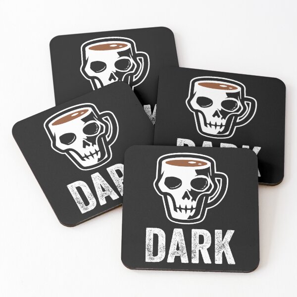 Item preview, DARK COFFEE SKULL CAFFEINE LOVER HORROR HALLOWEEN designed and sold by w1ckerman.