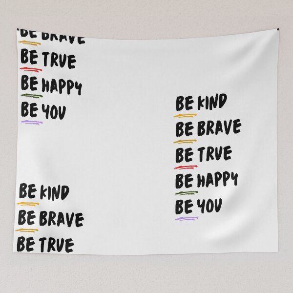 Item preview, Be Kind Be Brave Be True Be Happy Be You Classic T-Shirt: Motivational Be Kind Design, Inspirational shirt, kindness shirt, be a kind human, Positive Vibe Shirt designed and sold by StoreSB.