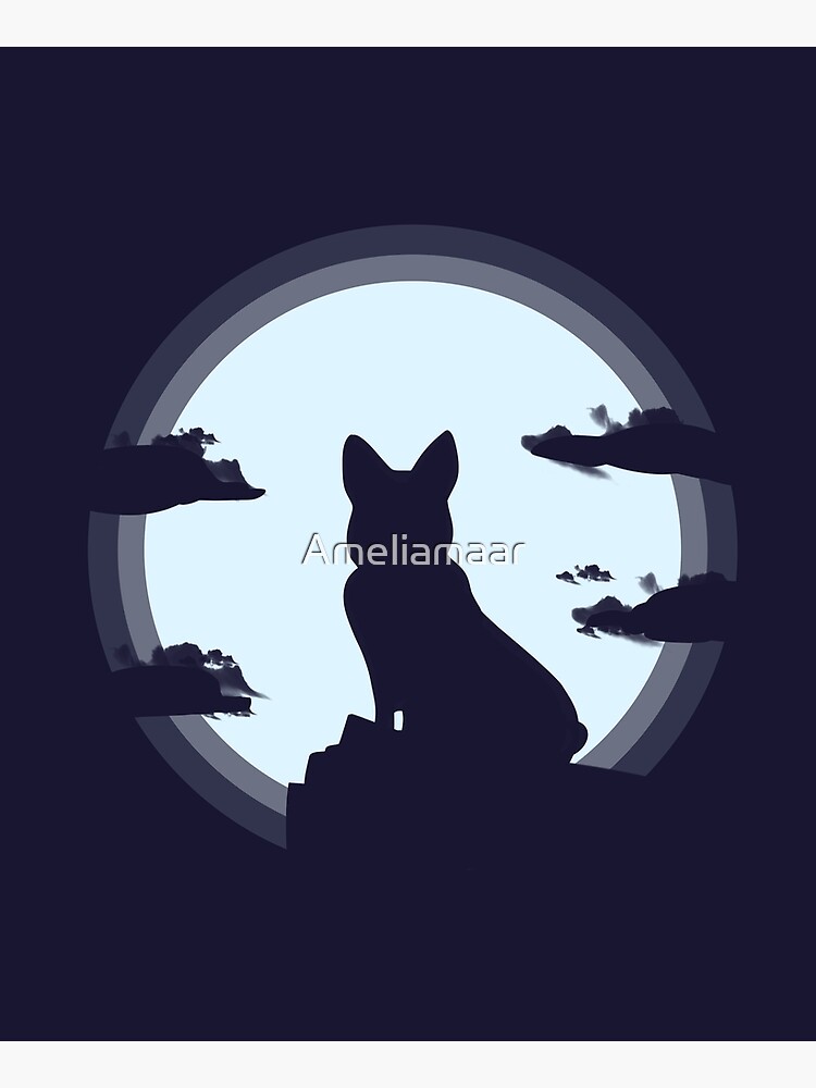 Corgi Cloud's silhouette by Ameliamaar