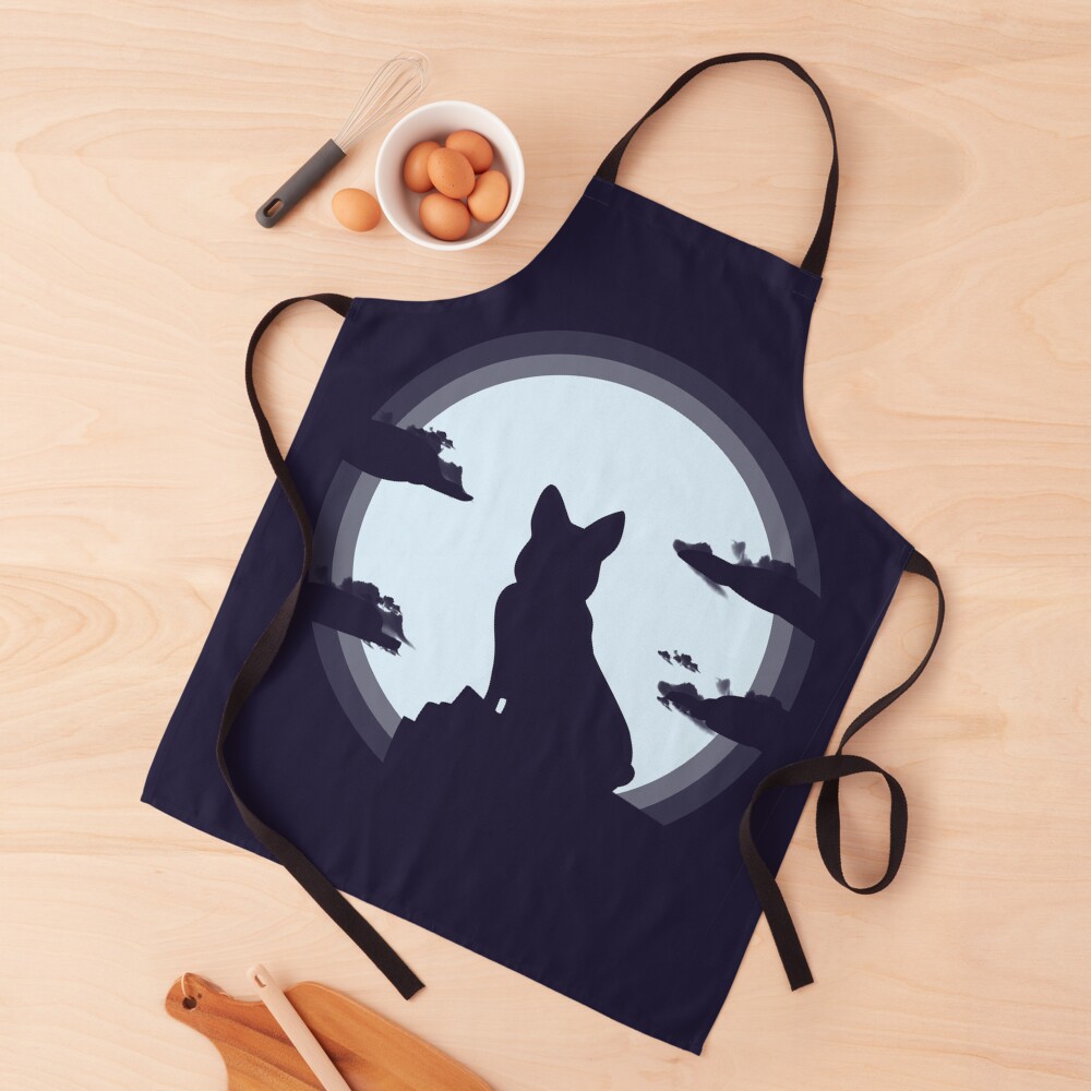 Corgi Cloud's silhouette Apron