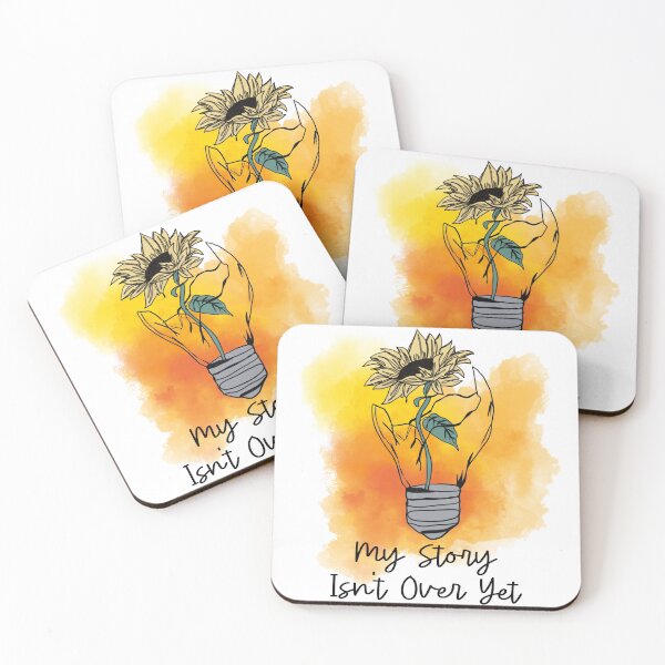 Item preview,  VINTAGE SUNFLOWER AND LIGHT  FLORAL QUOTE " MY STORY ISN'T  OVER YET " MENTAL HEALTH AWARENESS ESSENTIAL TSHIRT GIFT FOR WIFE GIFT FOR GIRLFRIEND GIFT FOR MOTHER GIFT FOR SISTER  designed and sold by GhostAmine.