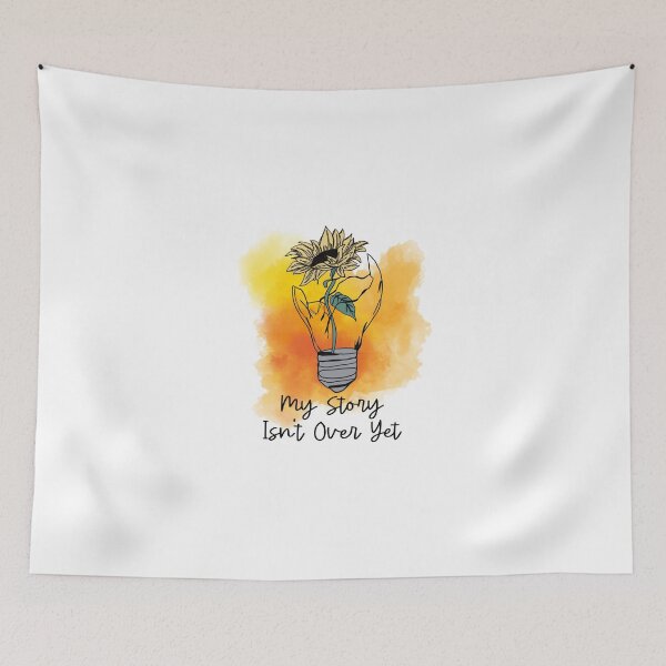 Item preview,  VINTAGE SUNFLOWER AND LIGHT  FLORAL QUOTE " MY STORY ISN'T  OVER YET " MENTAL HEALTH AWARENESS ESSENTIAL TSHIRT GIFT FOR WIFE GIFT FOR GIRLFRIEND GIFT FOR MOTHER GIFT FOR SISTER  designed and sold by GhostAmine.