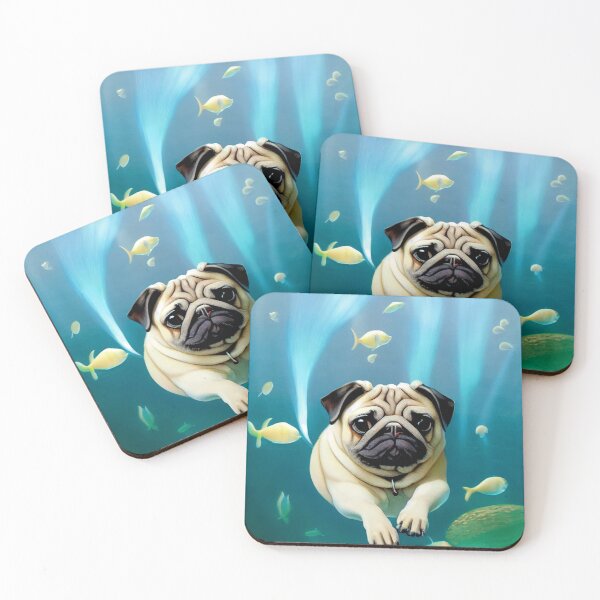 Item preview, Pug diving, Dog and sea designed and sold by YZO-Design.