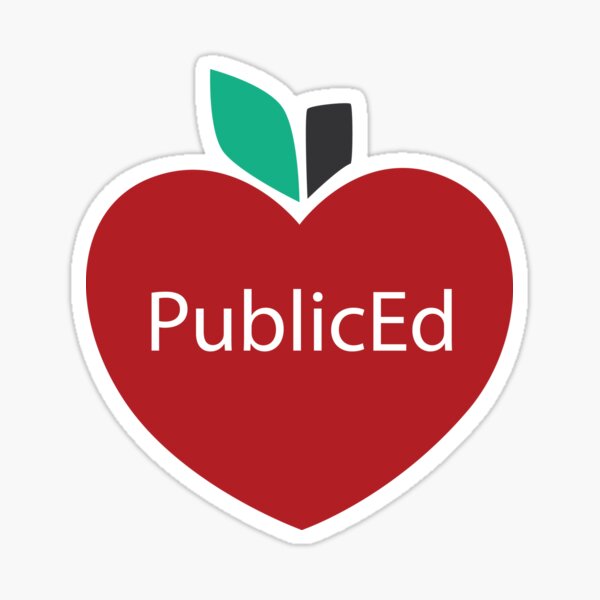 I Love Public Ed Sticker