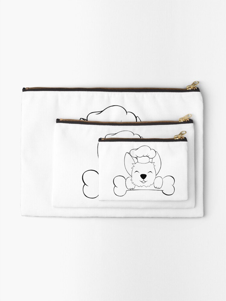 Alternate view of hungry corgi Zipper Pouch