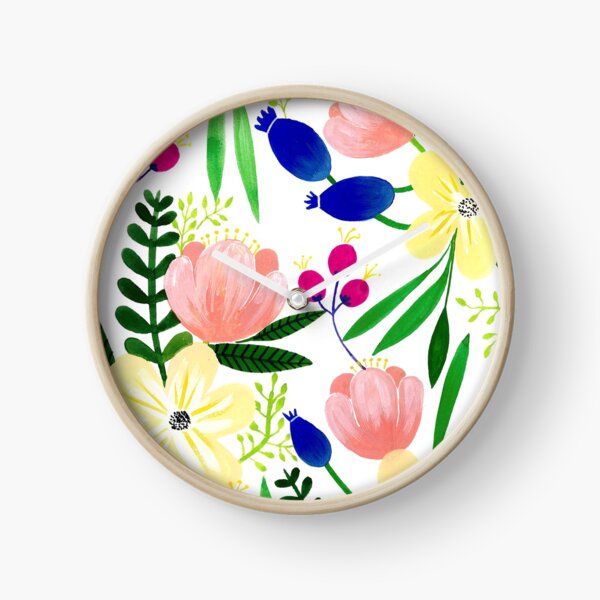 Fun Flowers Clock