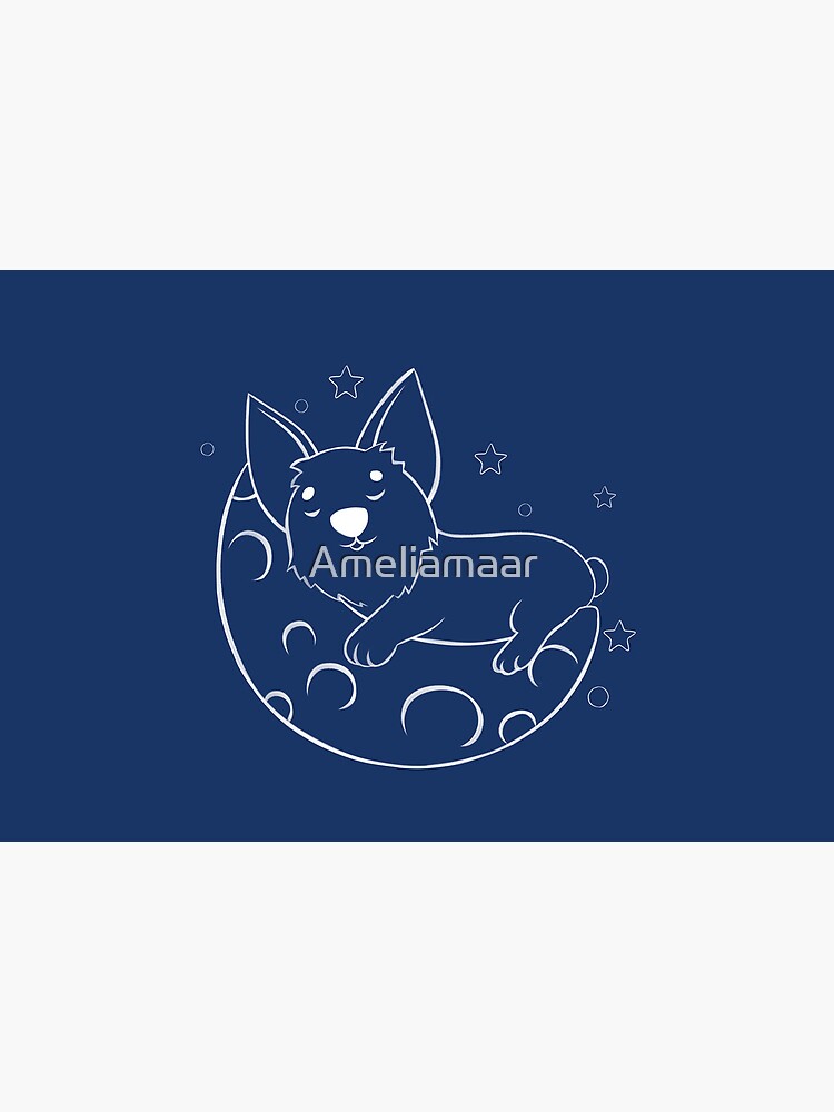 Corgi Sleeping on Cloud by Ameliamaar