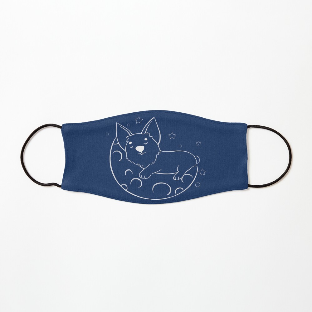 Corgi Sleeping on Cloud Mask