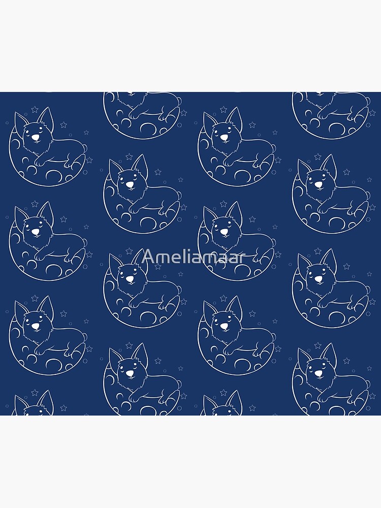 Corgi Sleeping on Cloud by Ameliamaar