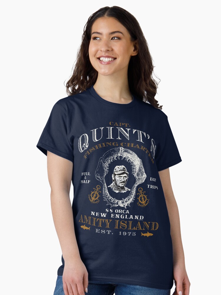 Thumbnail 2 of 7, Classic T-Shirt, Captain Quint's Jaw Skull (Universal © UCS LLC) designed and sold by alhern67.