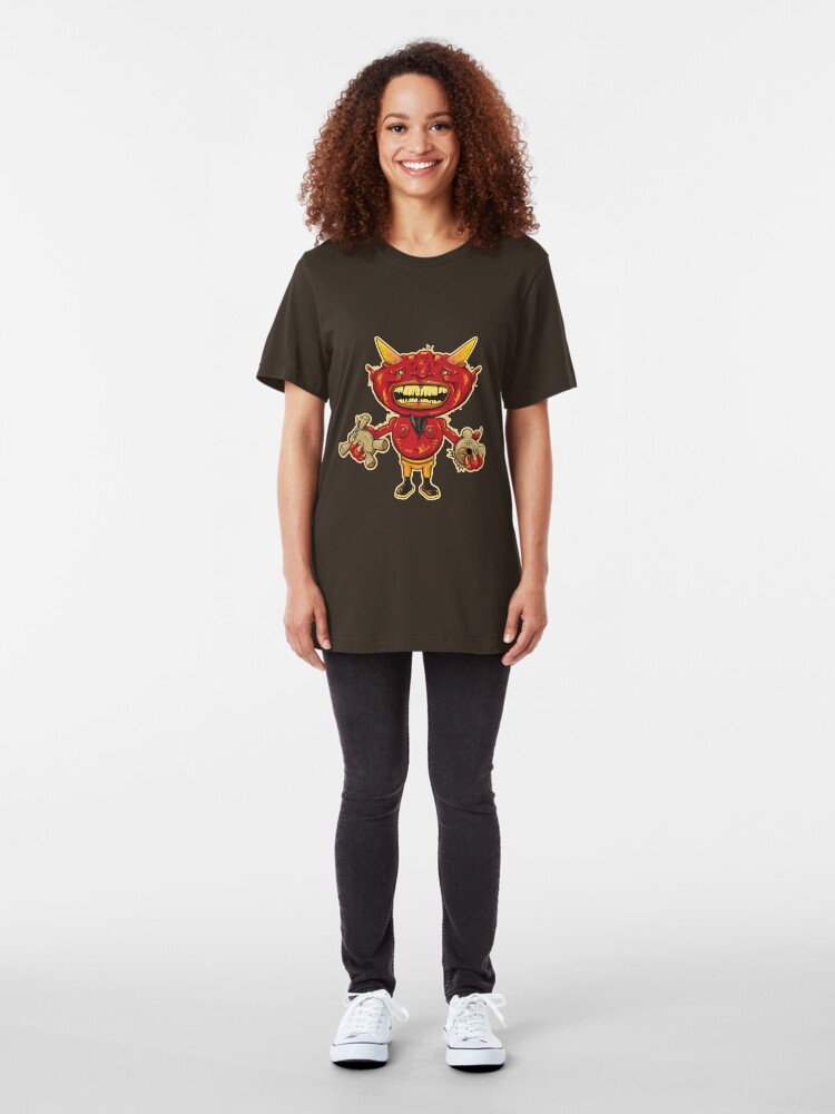 Alternate view of Teddy In Hell Slim Fit T-Shirt