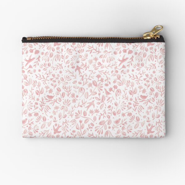 Pajaritos y flores rosas Bolsos de mano