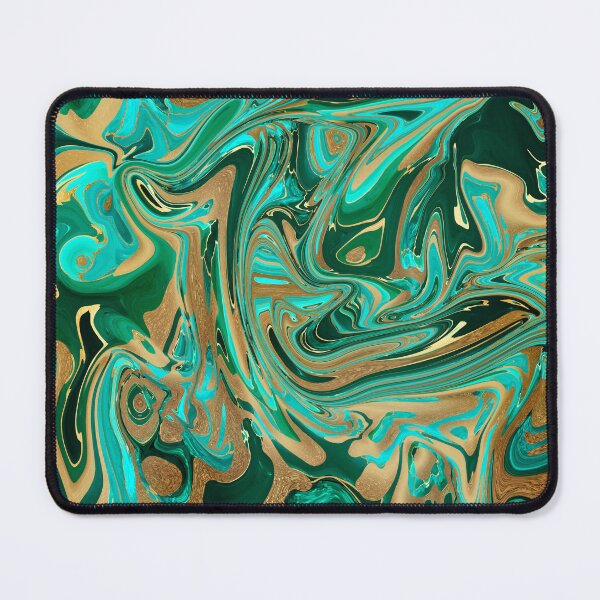 Item preview, Green & Gold Liquid Marble designed and sold by tanyadraws.